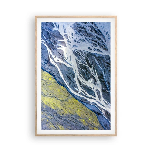 Plakat w ramie jasny dąb - Naskalne malowidła natury - 61x91 cm