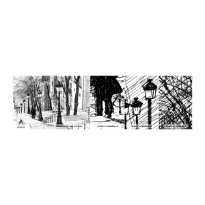 Fototapeta Próbka Standard Eco - Historia miłosna czy opowieśc grozy? - Montmartre, Architektura, Paryż - 100x30 cm