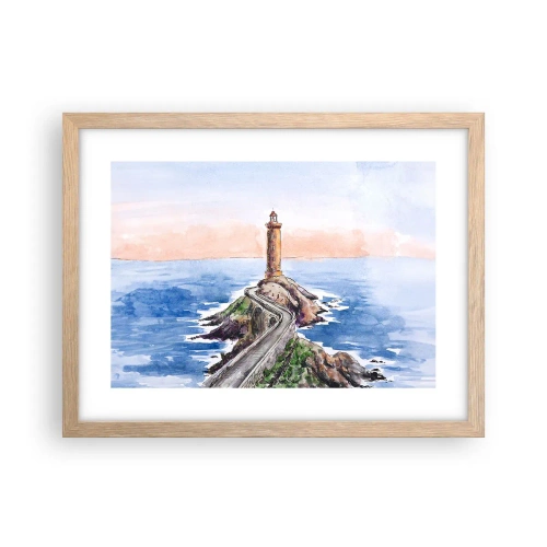 Plakat w ramie jasny dąb - Zwrócona ku morzu - 40x30 cm