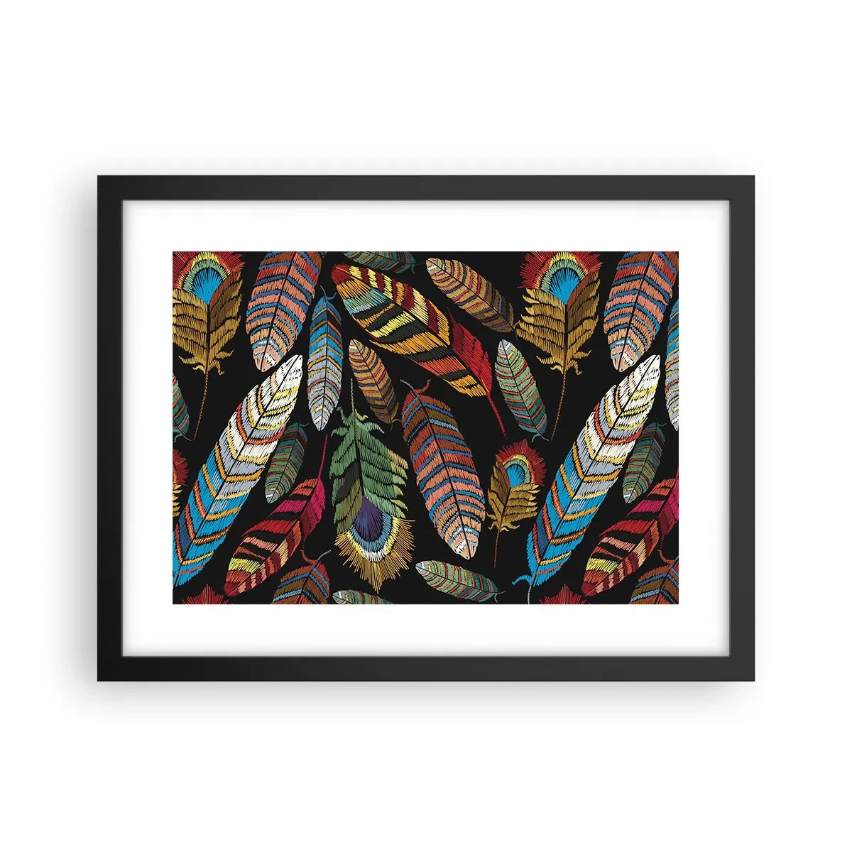 Plakat w czarnej ramie - Ptasi karnawał - 40x30 cm