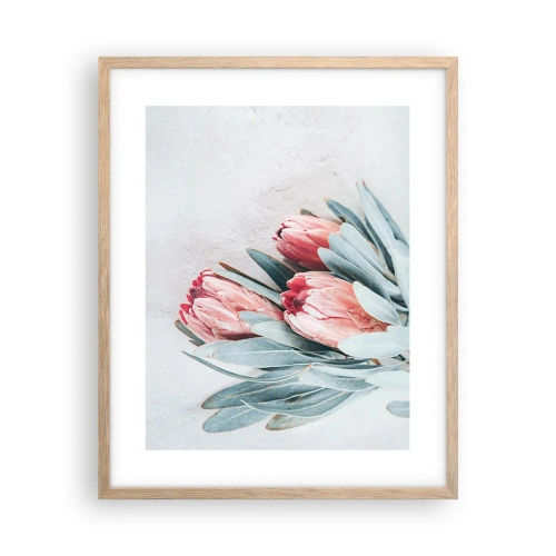 Plakat w ramie jasny dąb - Zawstydzone własną urodą - 40x50 cm