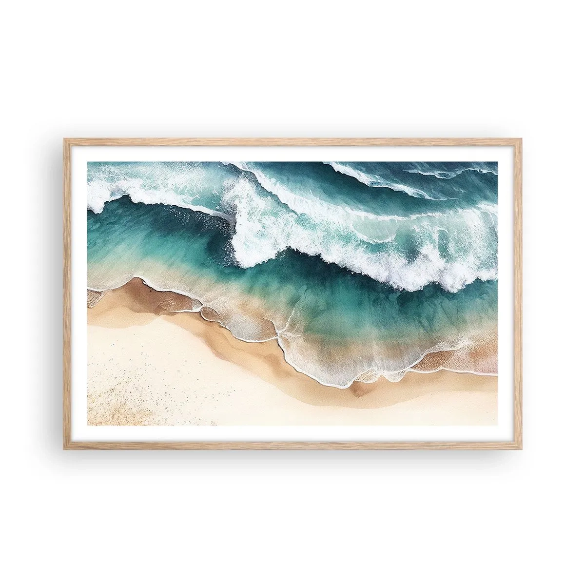 Plakat w ramie jasny dąb - Odwieczne spotkanie - 91x61 cm