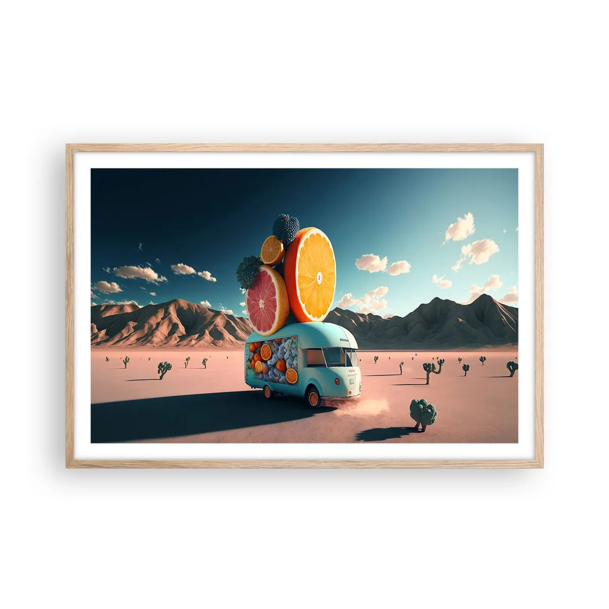 Plakat w ramie jasny dąb - Smak wakacji - 91x61 cm