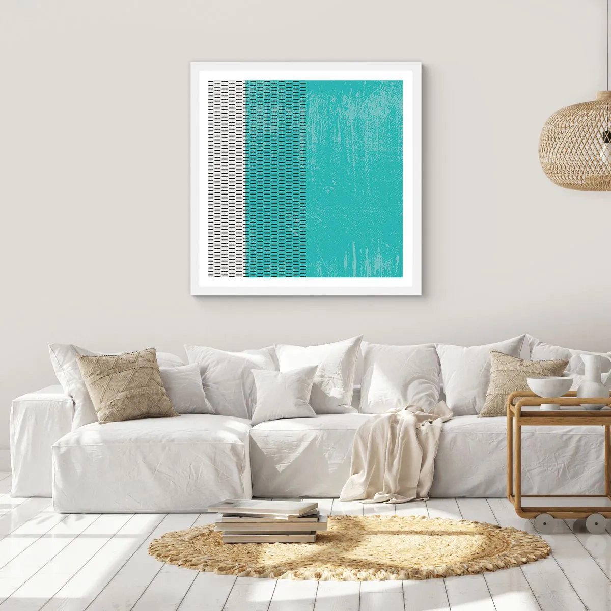 Plakat w białej ramie - Kompozycja zrównoważona - 50x50 cm