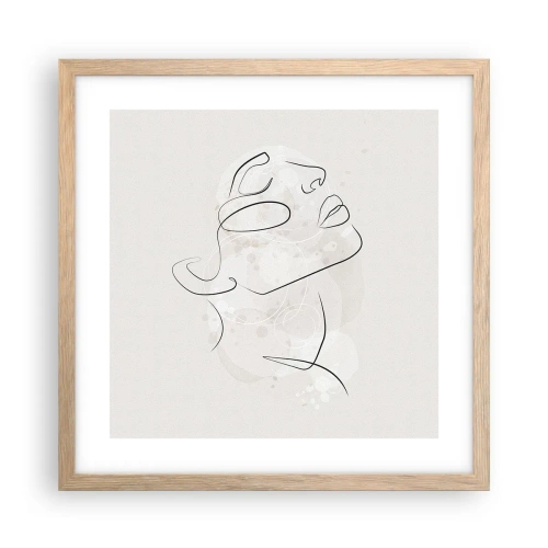 Plakat w ramie jasny dąb - Zarys marzenia - 40x40 cm