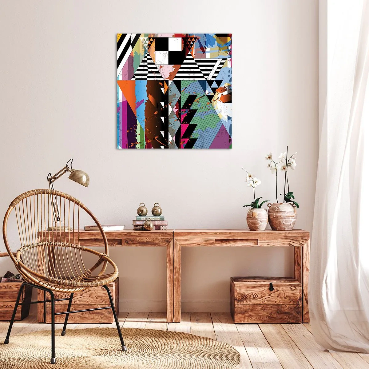 Obraz na płótnie - Geometrycznie i organicznie - 50x50 cm