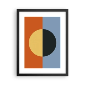 Plakat w czarnej ramie - Kompozycja ciepła i chłodu - 30x40 cm