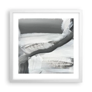 Plakat w białej ramie - Zdecydowanym ruchem - 40x40 cm