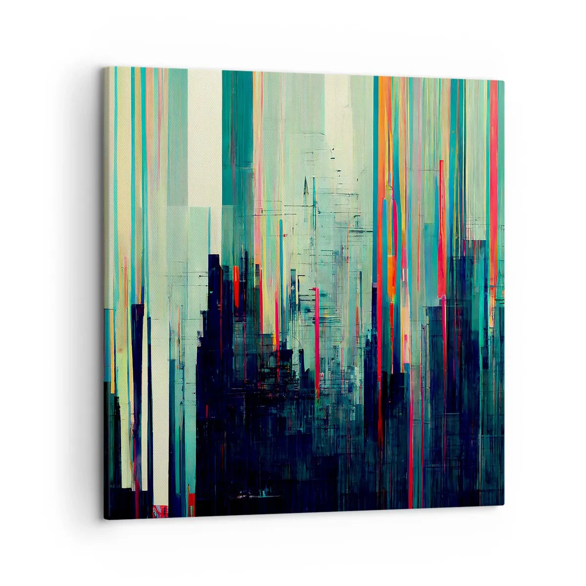 Obraz na płótnie - Futurystyczne miasto - 50x50 cm