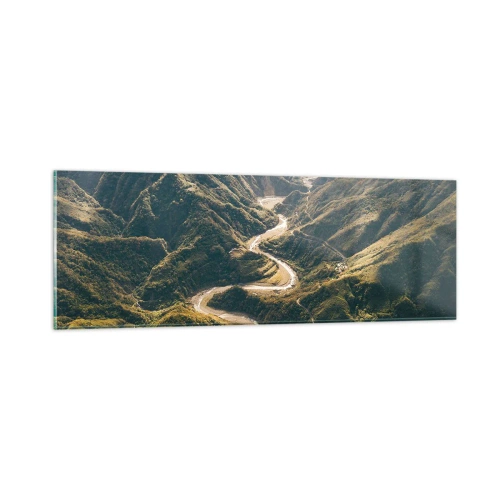 Obraz na szkle - Prosto z serca gór - 90x30 cm