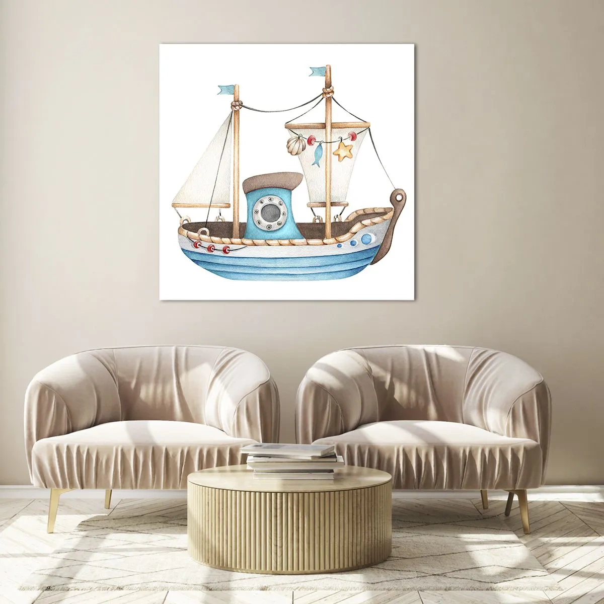 Obraz na szkle - Ahoj, przygodo! - 30x30 cm