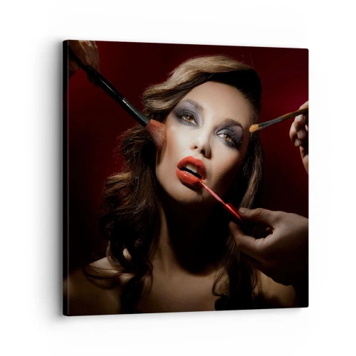 Obraz na płótnie - Piękna rozmarzona - 30x30 cm