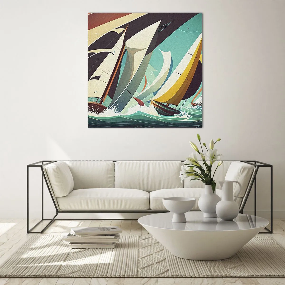 Obraz na szkle - Z żywiołami za pan brat - 60x60 cm