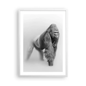 Plakat w białej ramie - Pewny swej siły - 50x70 cm