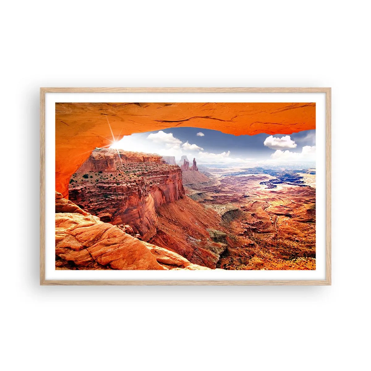 Plakat w ramie jasny dąb - Wyrzeźbione przez samą naturę - 91x61 cm