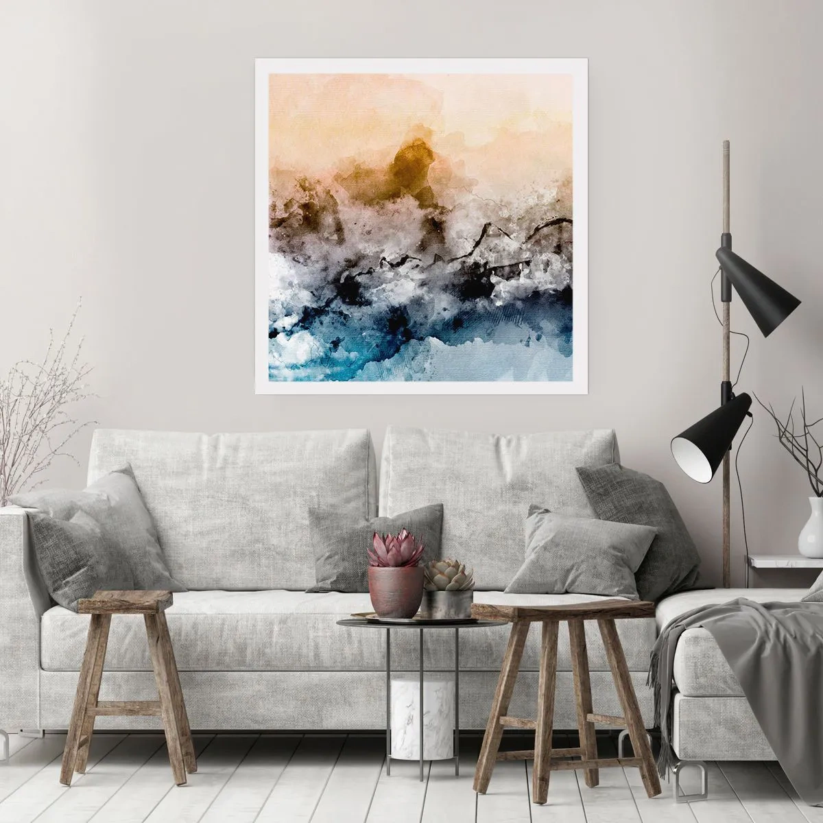 Plakat - Zatopione w tumanie mgły - 40x40 cm