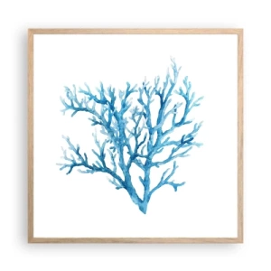 Plakat w ramie jasny dąb - Morski filigran - 60x60 cm