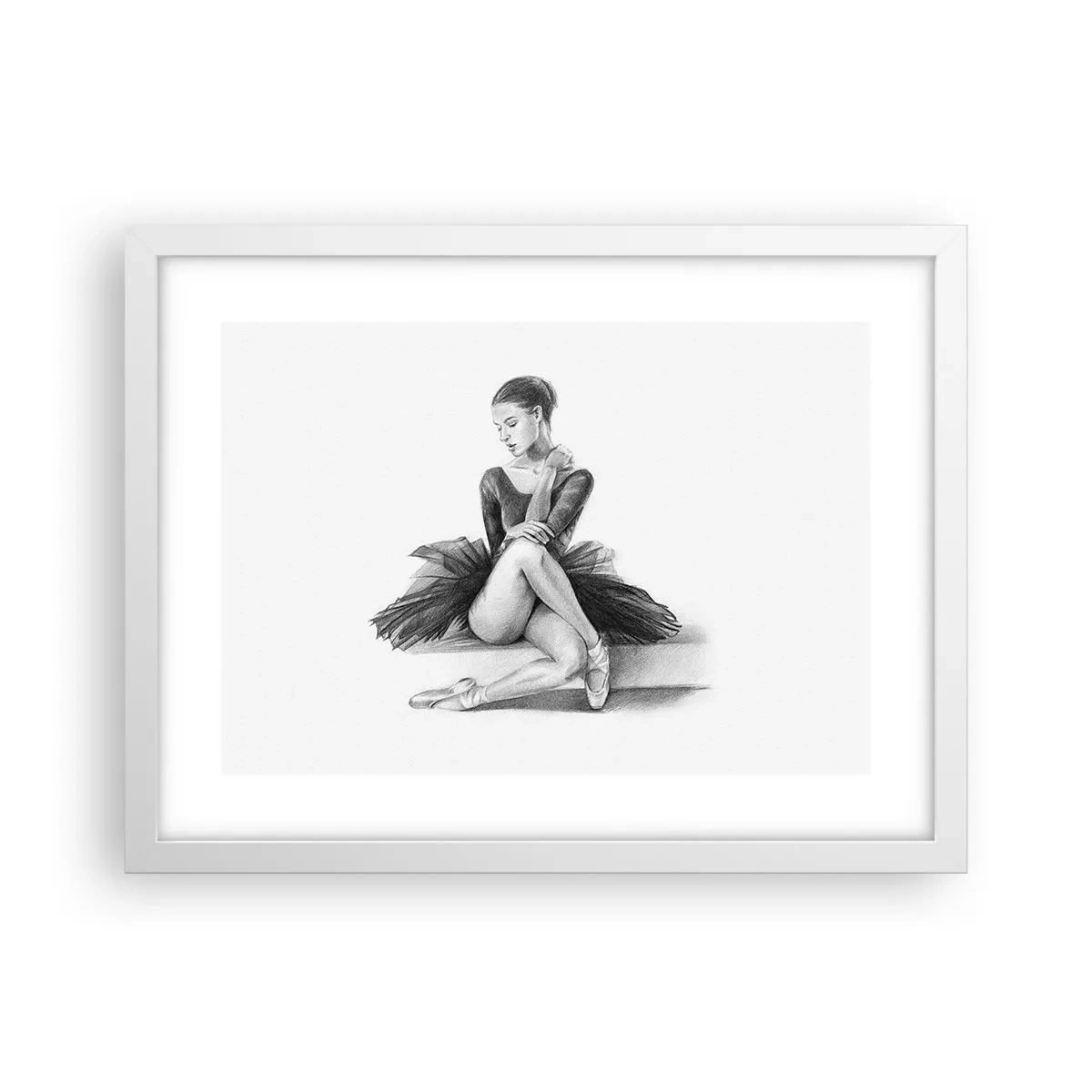 Plakat w białej ramie - Zaczarowana tańcem - 40x30 cm
