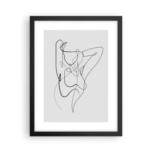Plakat w czarnej ramie - Naprawdę, jaka jesteś... - 30x40 cm
