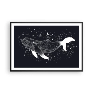 Plakat w czarnej ramie - W oceanie wszechświata - 91x61 cm