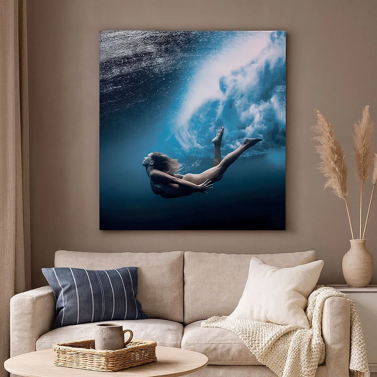 Obraz na płótnie - Współczesna syrena - 30x30 cm