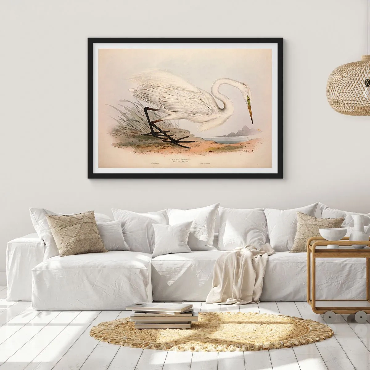 Plakat w czarnej ramie - Pani na szuwarach - 40x30 cm