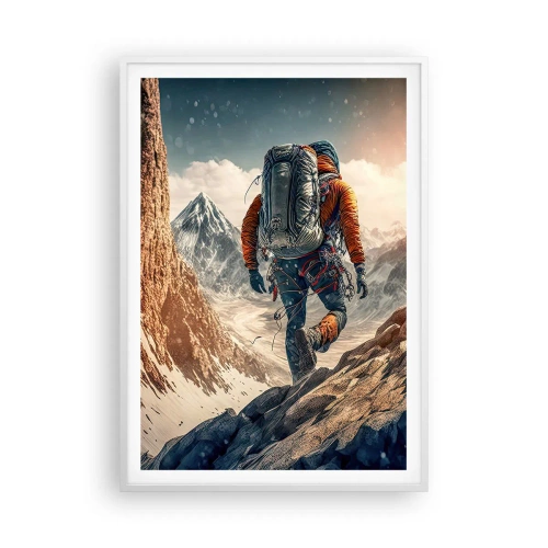 Plakat w białej ramie - Samotny wojownik - 70x100 cm