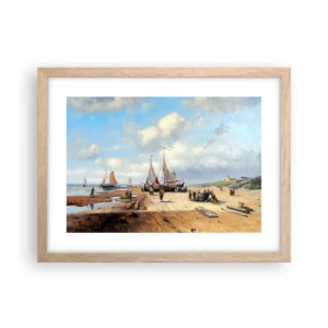 Plakat w ramie jasny dąb - Po udanym połowie - 40x30 cm