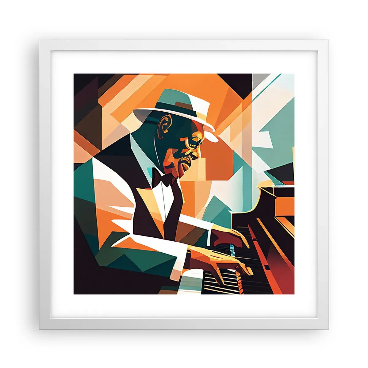 Plakat w białej ramie - Cały ten jazz - 40x40 cm