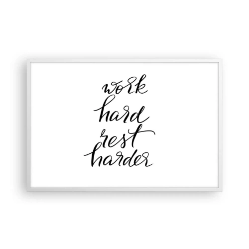 Plakat w białej ramie - Życiowa równowaga - 91x61 cm