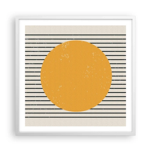 Plakat w białej ramie - Siła prostoty - 60x60 cm