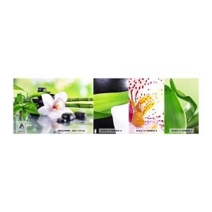 Fototapeta Próbka Samoprzylepna Deluxe Sticker - Chłodna świeżość - Bambus, Kwiat, Storczyk - 100x30 cm