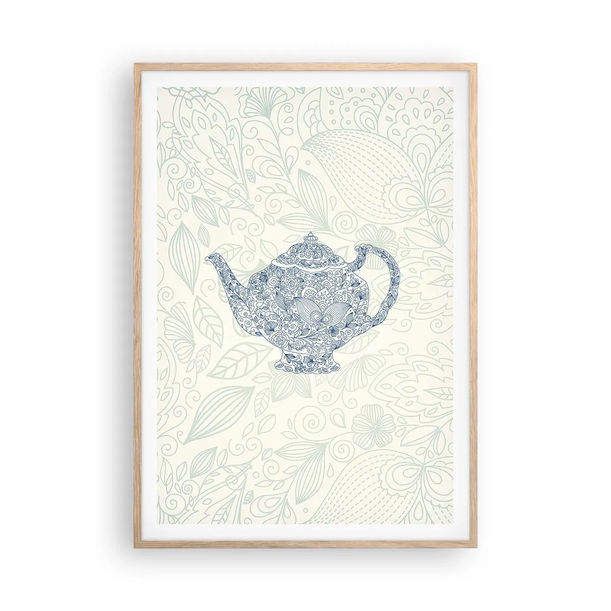 Plakat w ramie jasny dąb - Herbaty czar - 70x100 cm