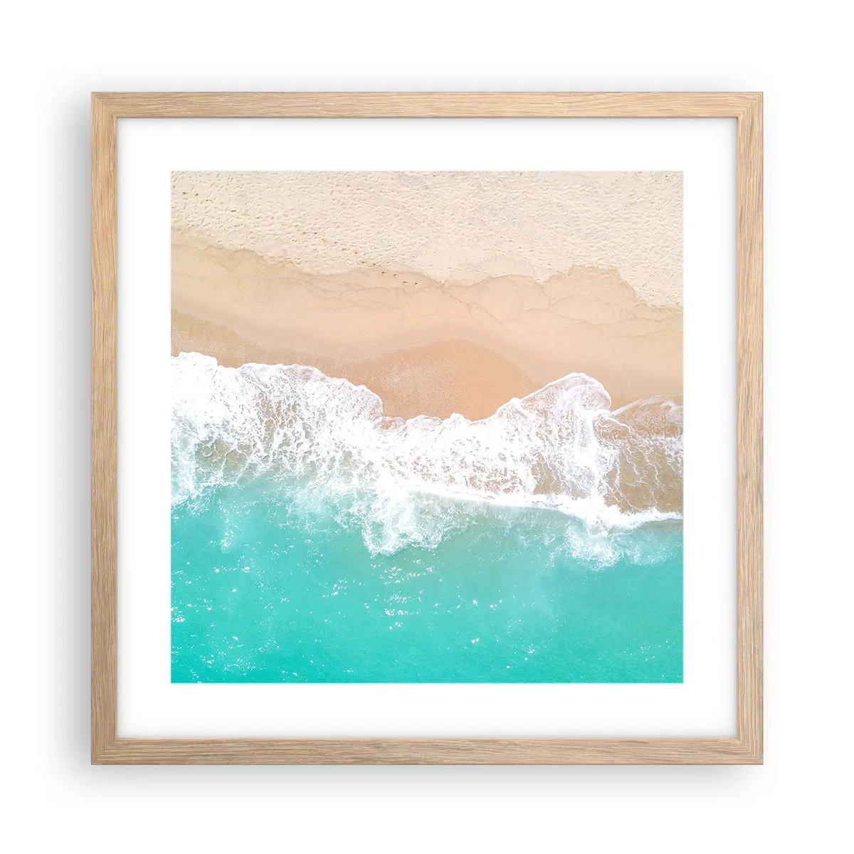Plakat w ramie jasny dąb - Pieszczotliwy dotyk - 40x40 cm