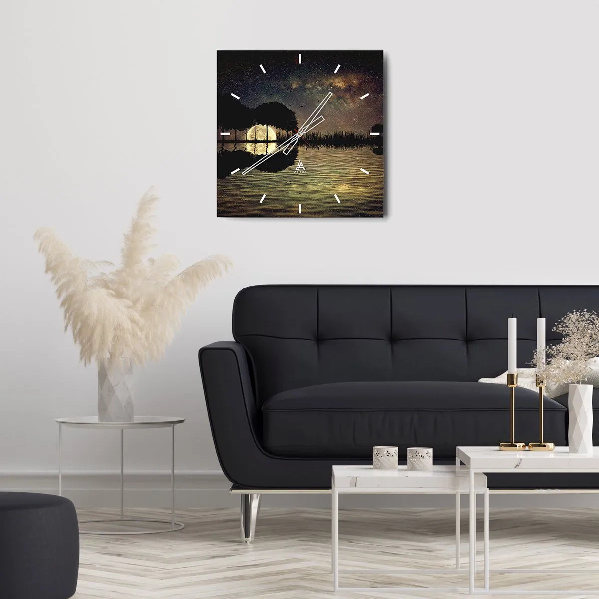 Zegar ścienny - Noc na krańcu świata - 30x30 cm