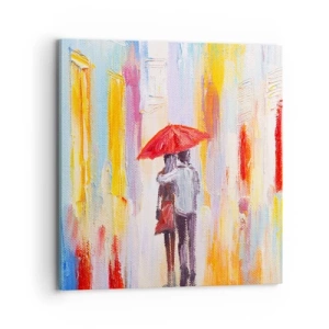 Obraz na płótnie - Niech pada dalej - 70x70 cm