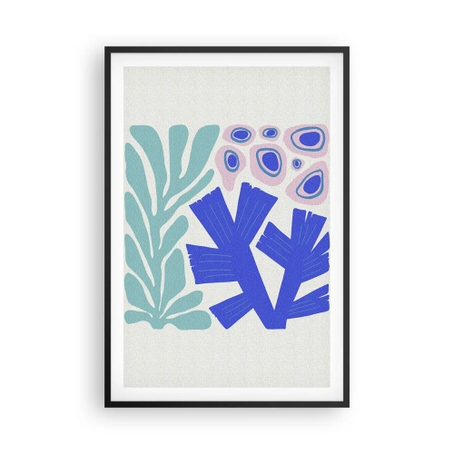 Plakat w czarnej ramie - Podwodny ogród - 61x91 cm