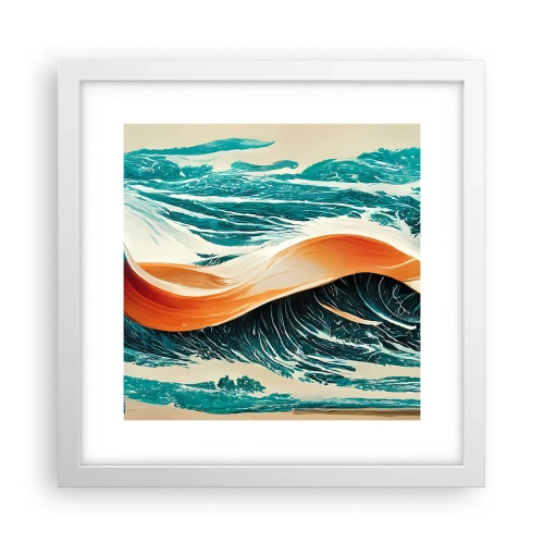 Plakat w białej ramie - Sen surfera - 30x30 cm