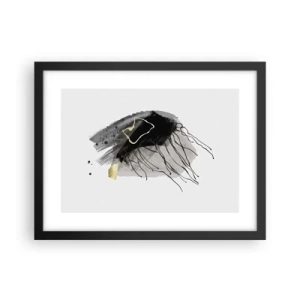 Plakat w czarnej ramie - W czerni i w złocie - 40x30 cm