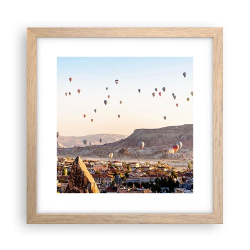 Plakat w ramie jasny dąb - Jak statki na niebie - 30x30 cm