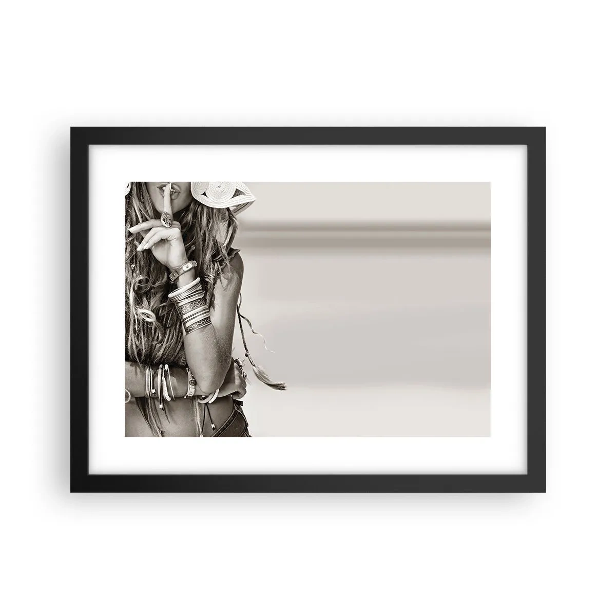 Plakat w czarnej ramie - Jak to dziewczyna - 40x30 cm