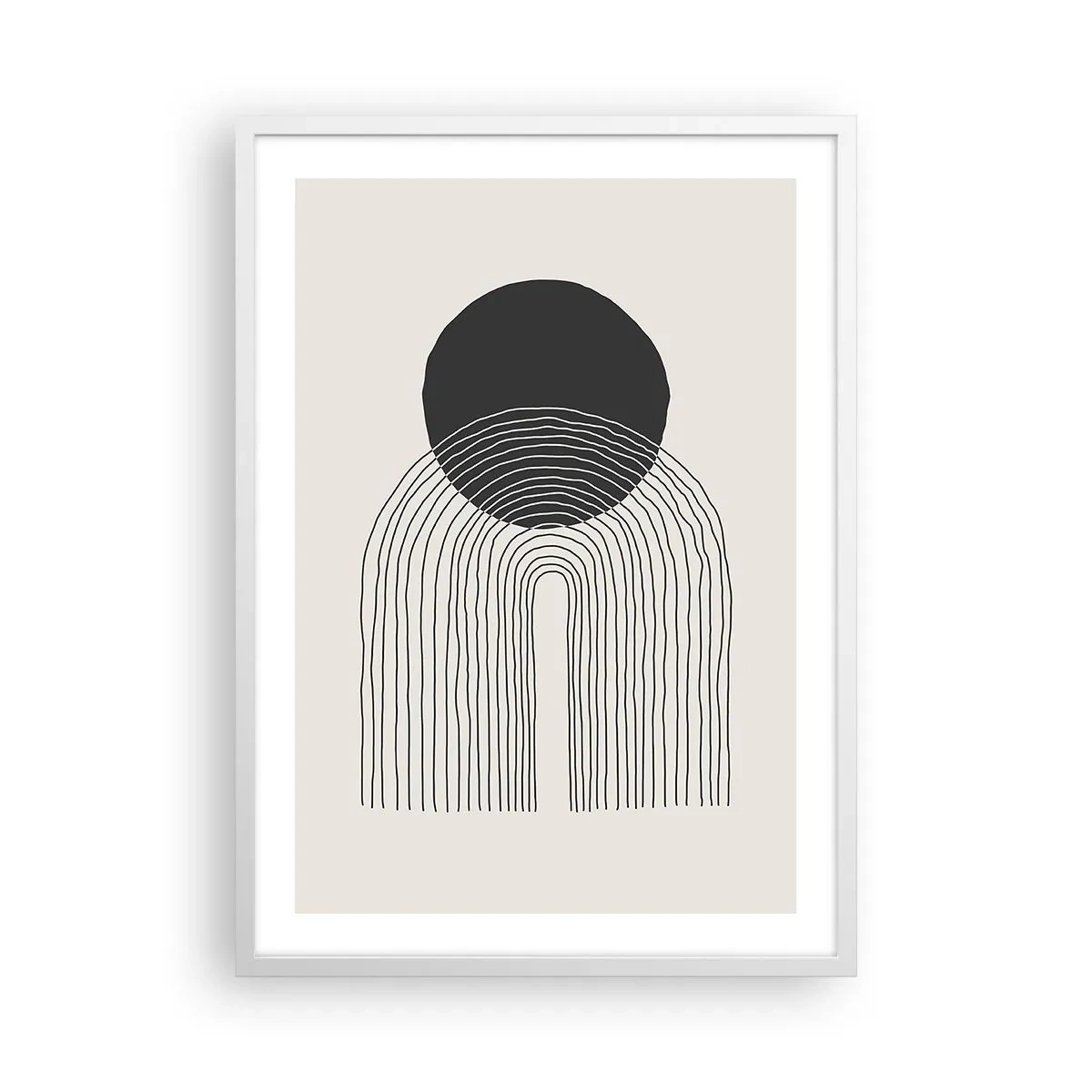 Plakat w białej ramie - Drżenie i pewność - 50x70 cm