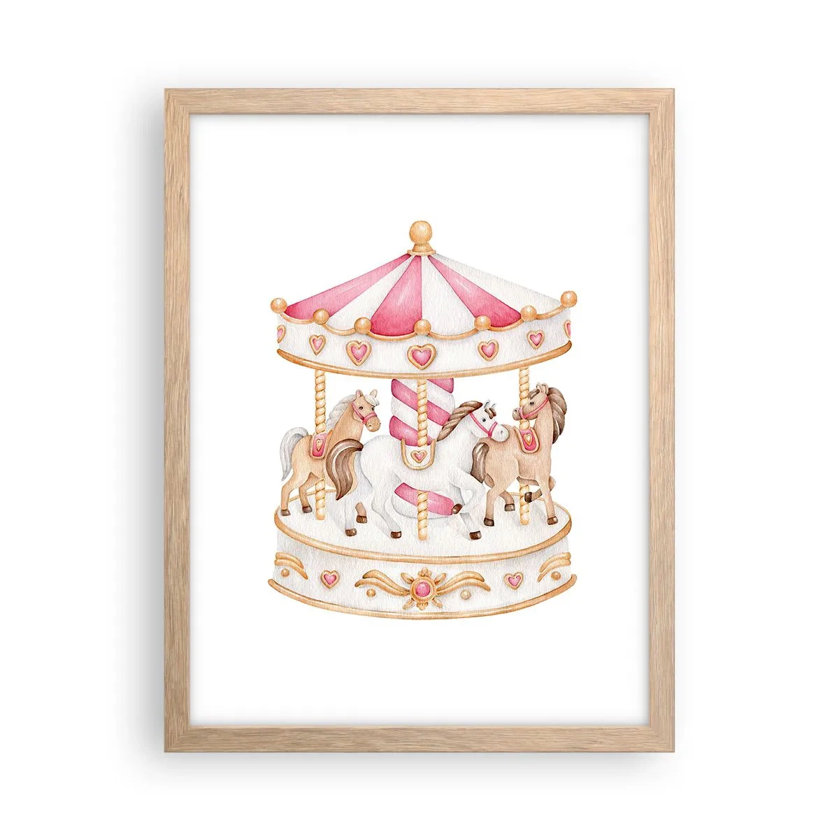 Plakat w ramie jasny dąb - Słodki świat dzieciństwa - 30x40 cm