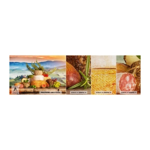 Fototapeta Próbka Premium Canvas - Włoska radość życia - Toskania, Krajobraz, Pyszne Sery - 100x30 cm