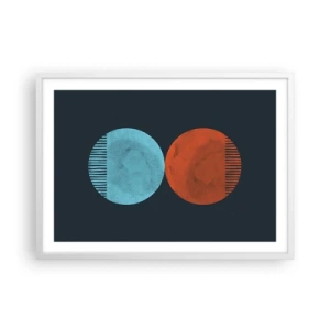 Plakat w białej ramie - Tylko geometria? - 70x50 cm