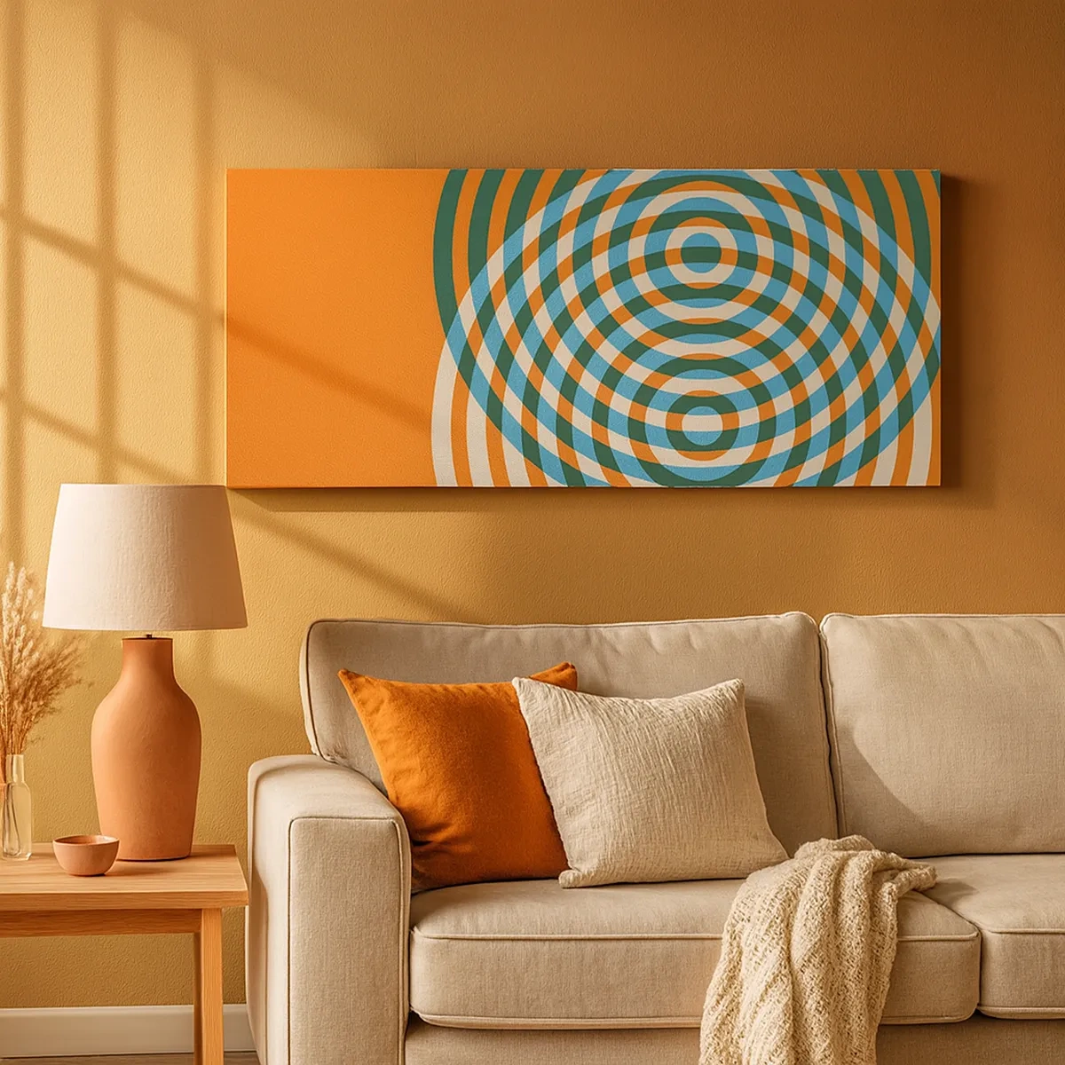 Obraz na płótnie - Abstrakcyjna wariacja kolista - 30x30 cm