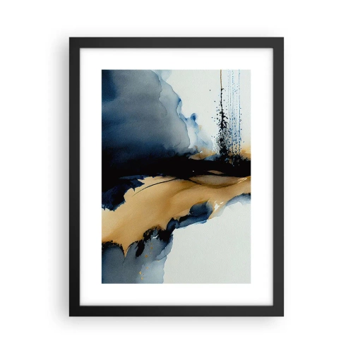Plakat w czarnej ramie - Za zasłoną - 30x40 cm