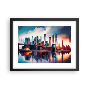 Plakat w czarnej ramie - Zjawiskowy Nowy Jork - 40x30 cm
