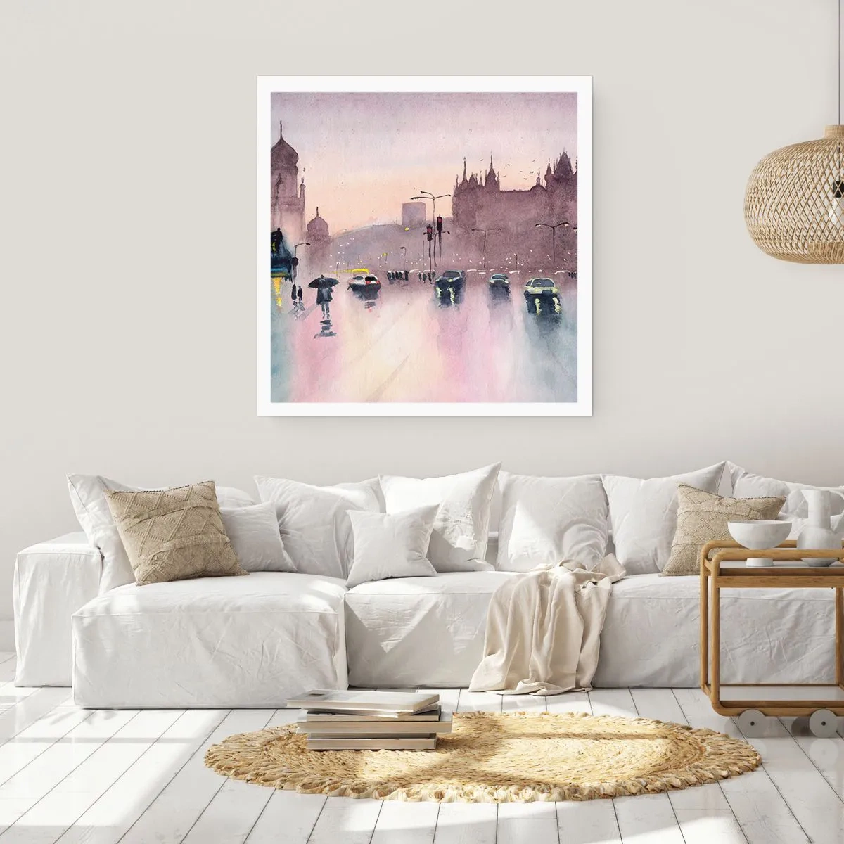 Plakat - W deszczowej mgiełce - 40x40 cm