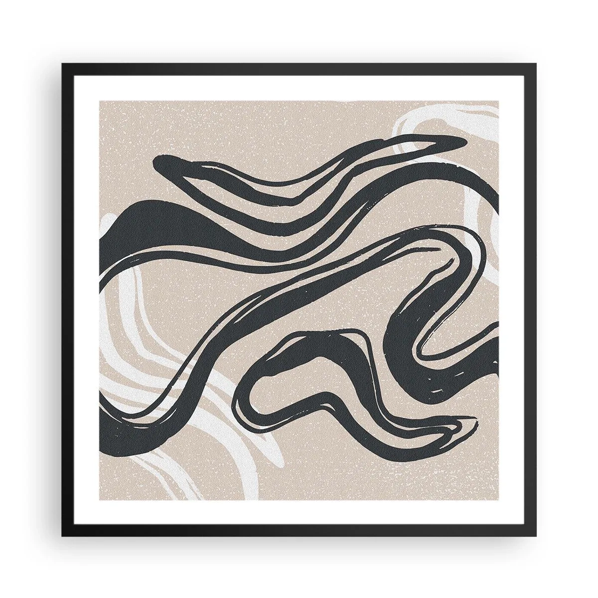 Plakat w czarnej ramie - Ekspresja zwielokrotniona - 60x60 cm